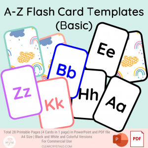 A-Z Flash Card Templates (Basic)