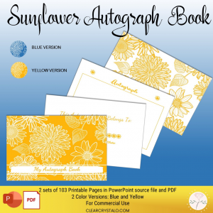 Sunflower Autograph Book