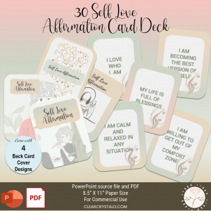 30 Self Love Affirmation Card Deck