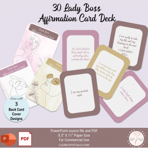 30 Lady Boss Affirmation Card Deck