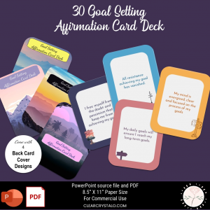 30 Goal Setting Affirmation Card Deck