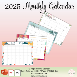 2025 Monthly Calendar