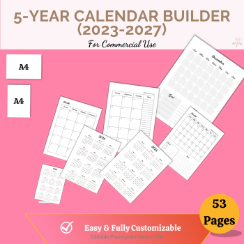 5 Year Calendar Builder (2023-2027)